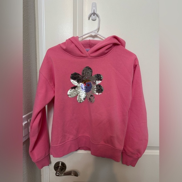 Epic Threads Other - Epic Threads Girls Pink Fleece Hoodie with Sequin